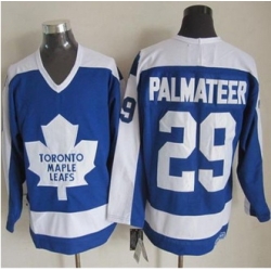 Toronto Maple Leafs #29 Mike Palmateer Blue White CCM Throwback Stitched NHL jersey