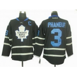Toronto Maple Leafs #3 Dion Phaneuf black ice jerseys with C patch