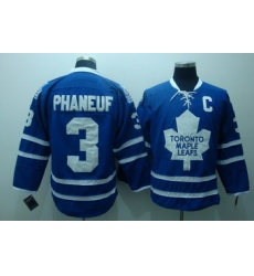 Toronto Maple Leafs 3 Phaneuf Blue Jerseys C patch