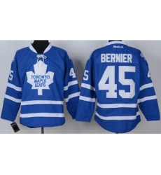 Toronto Maple Leafs 45 Jonathan Bernier Blue NHL Jersey