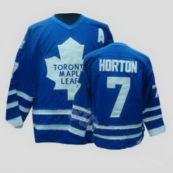 Toronto Maple Leafs 7 Tim Horton Blue CCM Throwback Jersey