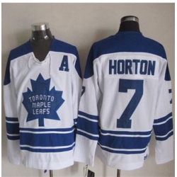 Toronto Maple Leafs #7 Tim Horton White CCM Throwback Third Stitched NHL Jersey
