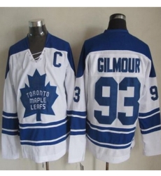 Toronto Maple Leafs #93 Doug Gilmour White CCM Throwback Third Stitched NHL Jersey