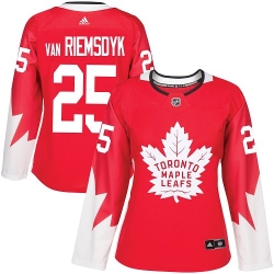 Maple Leafs #25 James Van Riemsdyk Red Alternate Womens Stitched NHL Jersey