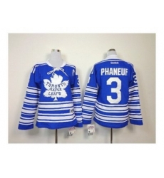 Women NHL Jerseys Toronto Maple Leafs #3 phaneuf blue[2014 winter classic patch C]