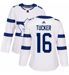 Womens Adidas Toronto Maple Leafs 16 Darcy Tucker Authentic White 2018 Stadium Series NHL Jersey 