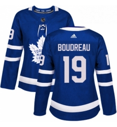 Womens Adidas Toronto Maple Leafs 19 Bruce Boudreau Authentic Royal Blue Home NHL Jersey 