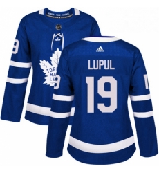 Womens Adidas Toronto Maple Leafs 19 Joffrey Lupul Authentic Royal Blue Home NHL Jersey 