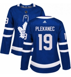 Womens Adidas Toronto Maple Leafs 19 Tomas Plekanec Authentic Royal Blue Home NHL Jerse