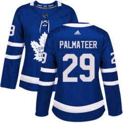 Womens Adidas Toronto Maple Leafs 29 Mike Palmateer Authentic Royal Blue Home NHL Jersey 