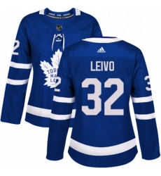 Womens Adidas Toronto Maple Leafs 32 Josh Leivo Authentic Royal Blue Home NHL Jersey 