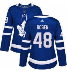 Womens Adidas Toronto Maple Leafs 48 Calle Rosen Authentic Royal Blue Home NHL Jersey 