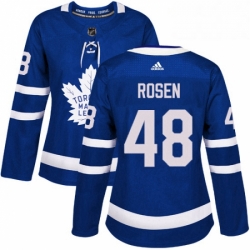 Womens Adidas Toronto Maple Leafs 48 Calle Rosen Authentic Royal Blue Home NHL Jersey 