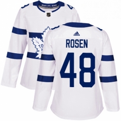 Womens Adidas Toronto Maple Leafs 48 Calle Rosen Authentic White 2018 Stadium Series NHL Jersey 