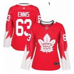 Womens Adidas Toronto Maple Leafs 63 Tyler Ennis Authentic Red Alternate NHL Jersey 