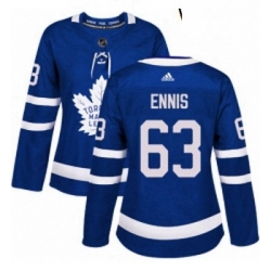 Womens Adidas Toronto Maple Leafs 63 Tyler Ennis Authentic Royal Blue Home NHL Jersey 