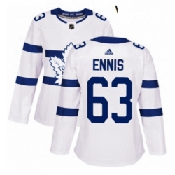 Womens Adidas Toronto Maple Leafs 63 Tyler Ennis Authentic White 2018 Stadium Series NHL Jersey 