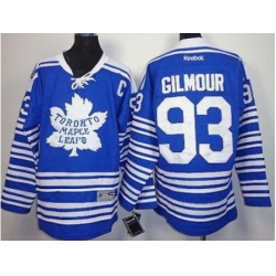 Kids Toronto Maple Leafs 93 Doug Gilmour Blue NHL Jerseys