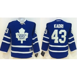 Maple Leafs #43 Nazem Kadri Blue Home Stitched Youth NHL Jersey