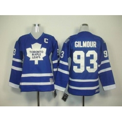 YOUTH Toronto Maple Leafs #93 Doug Gilmour Blue Jersey C Patch