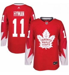 Youth Adidas Toronto Maple Leafs 11 Zach Hyman Authentic Red Alternate NHL Jersey 