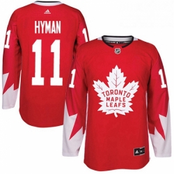 Youth Adidas Toronto Maple Leafs 11 Zach Hyman Authentic Red Alternate NHL Jersey 