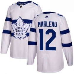 Youth Adidas Toronto Maple Leafs 12 Patrick Marleau Authentic White 2018 Stadium Series NHL Jersey 