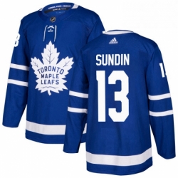 Youth Adidas Toronto Maple Leafs 13 Mats Sundin Authentic Royal Blue Home NHL Jersey 