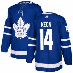 Youth Adidas Toronto Maple Leafs 14 Dave Keon Authentic Royal Blue Home NHL Jersey 