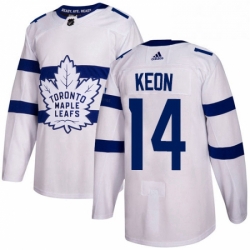 Youth Adidas Toronto Maple Leafs 14 Dave Keon Authentic White 2018 Stadium Series NHL Jersey 