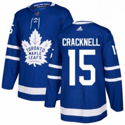 Youth Adidas Toronto Maple Leafs 15 Adam Cracknell Authentic Royal Blue Home NHL Jersey 