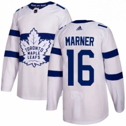 Youth Adidas Toronto Maple Leafs 16 Mitchell Marner Authentic White 2018 Stadium Series NHL Jersey 