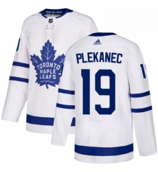 Youth Adidas Toronto Maple Leafs 19 Tomas Plekanec Authentic White Away NHL Jerse