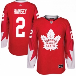 Youth Adidas Toronto Maple Leafs 2 Ron Hainsey Authentic Red Alternate NHL Jersey 