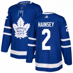 Youth Adidas Toronto Maple Leafs 2 Ron Hainsey Authentic Royal Blue Home NHL Jersey 