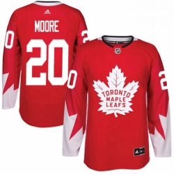 Youth Adidas Toronto Maple Leafs 20 Dominic Moore Authentic Red Alternate NHL Jersey 