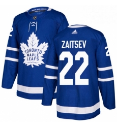 Youth Adidas Toronto Maple Leafs 22 Nikita Zaitsev Authentic Royal Blue Home NHL Jersey 