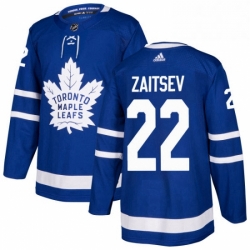 Youth Adidas Toronto Maple Leafs 22 Nikita Zaitsev Authentic Royal Blue Home NHL Jersey 