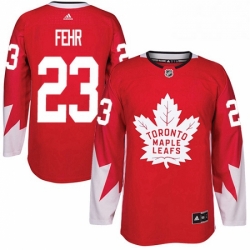 Youth Adidas Toronto Maple Leafs 23 Eric Fehr Authentic Red Alternate NHL Jersey 