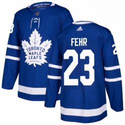 Youth Adidas Toronto Maple Leafs 23 Eric Fehr Authentic Royal Blue Home NHL Jersey 