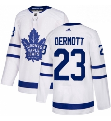 Youth Adidas Toronto Maple Leafs 23 Travis Dermott Authentic White Away NHL Jersey 