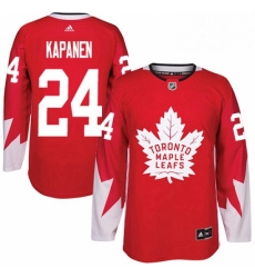 Youth Adidas Toronto Maple Leafs 24 Kasperi Kapanen Authentic Red Alternate NHL Jersey 