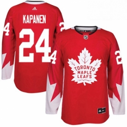 Youth Adidas Toronto Maple Leafs 24 Kasperi Kapanen Authentic Red Alternate NHL Jersey 
