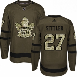 Youth Adidas Toronto Maple Leafs 27 Darryl Sittler Authentic Green Salute to Service NHL Jersey 