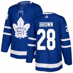 Youth Adidas Toronto Maple Leafs 28 Connor Brown Authentic Royal Blue Home NHL Jersey 