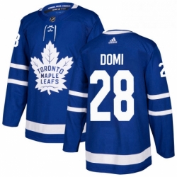 Youth Adidas Toronto Maple Leafs 28 Tie Domi Authentic Royal Blue Home NHL Jersey 