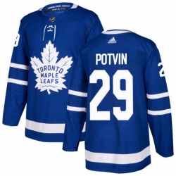 Youth Adidas Toronto Maple Leafs 29 Felix Potvin Authentic Royal Blue Home NHL Jersey 