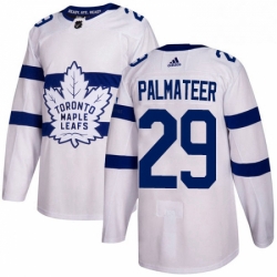Youth Adidas Toronto Maple Leafs 29 Mike Palmateer Authentic White 2018 Stadium Series NHL Jersey 