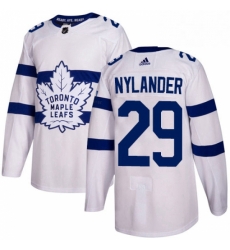 Youth Adidas Toronto Maple Leafs 29 William Nylander Authentic White 2018 Stadium Series NHL Jersey 
