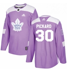 Youth Adidas Toronto Maple Leafs 30 Calvin Pickard Authentic Purple Fights Cancer Practice NHL Jersey 